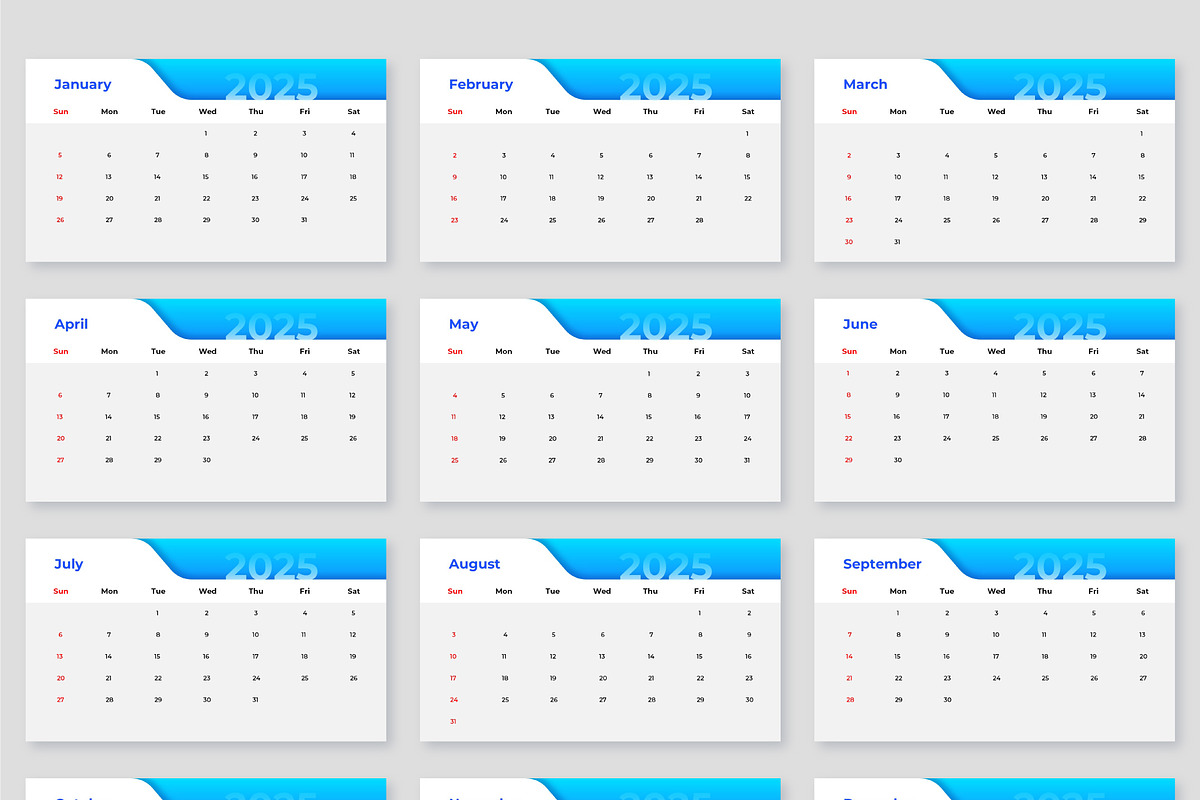 Calendar 2025 Infographics Template, a Presentation Template by Abert (Photo 6 of 12)