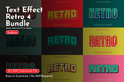 Retro 4 Text Effect Bundle, a Layer Style Add-On by WM48 Shop (Thumbnail 1 of 10)