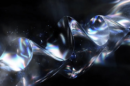 A mesmerizing abstract representation of flowing, translucent ribbons with irid, an Arts & Entertainment Photo by Textures & Backgrounds
