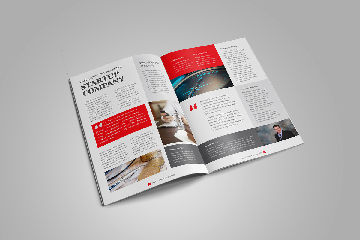 Business Newsletter Template Design, a Brochure Template by Layout Design (Photo 4 of 5)