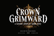 Crown Grimward Gothic Display Font, a Serif Font by Letterhend Studio (Thumbnail 1 of 10)