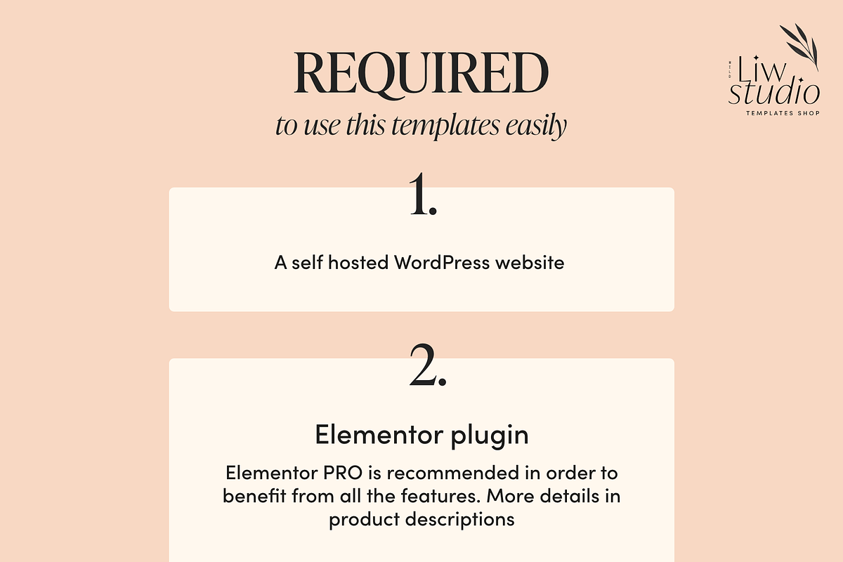 Feminine WordPress Theme Elementor, a WordPress Template by Liw studio (Photo 6 of 8)