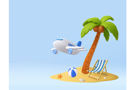3D Tropical Beach Vacation with