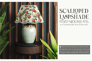 Scalloped Lampshade Mockups, a Product Mockup by mock-ups