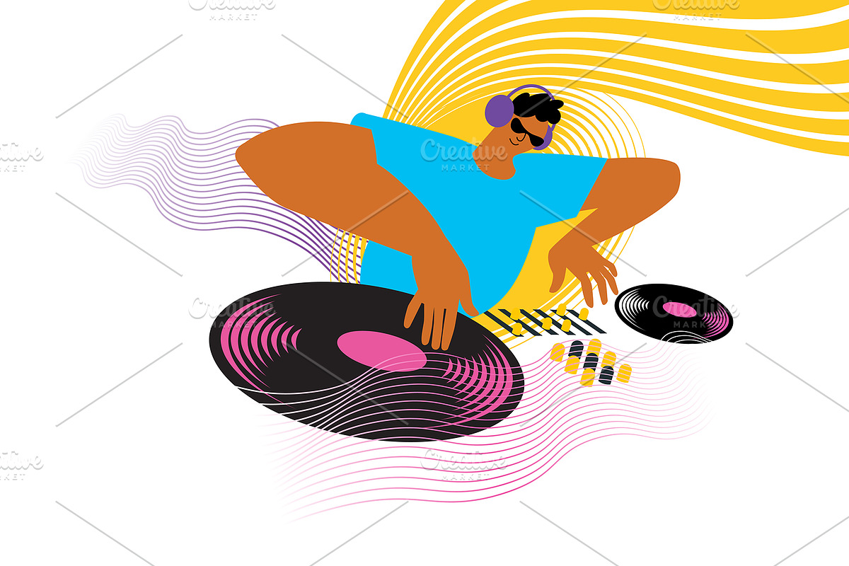 DJ illustrations set, a Person Illustration by lenlis (Photo 11 of 13)
