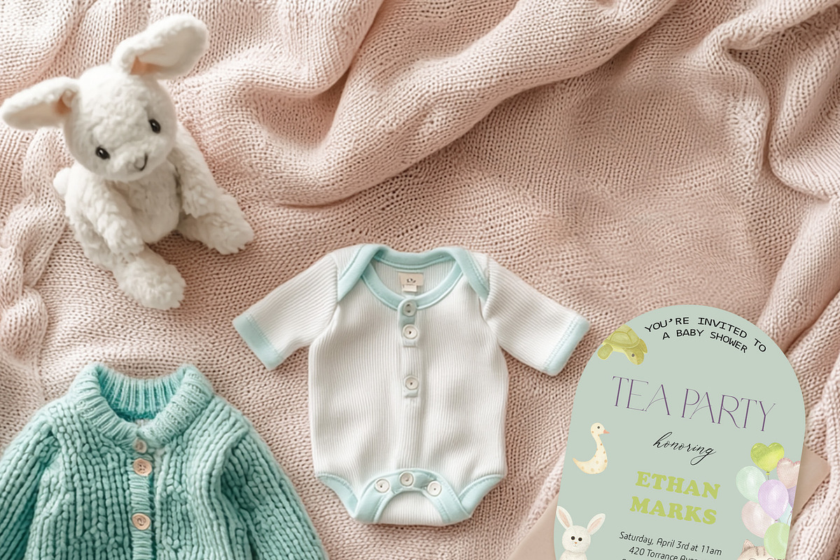 Baby Shower Plush Toys Set, a Decorative Illustration by Sunshine Art (Photo 2 of 11)