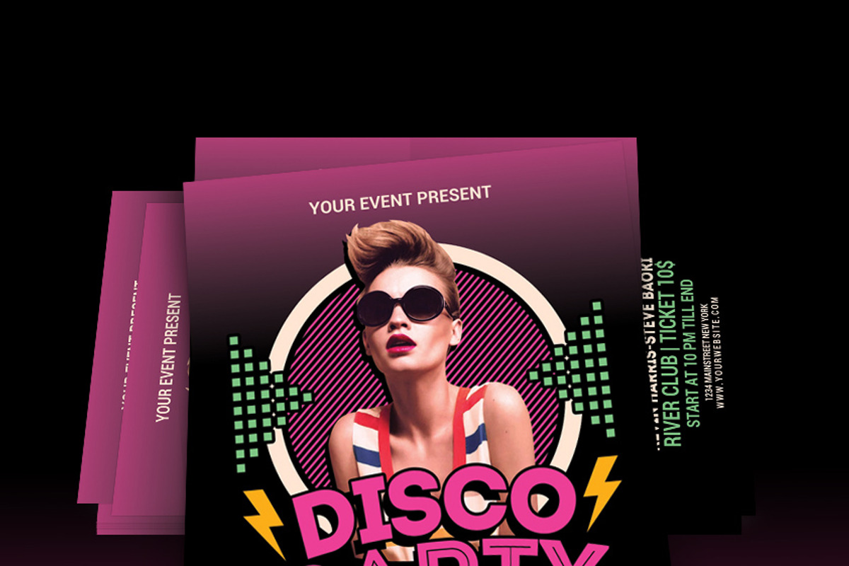 Disco Party Night, a Flyer Template by Muhamad Iqbal hidayat (Photo 3 of 4)