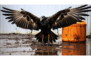 substance oil drum spill ai, a Background Photo by pikepicture