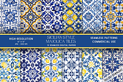 Sicilian Majolica Tile Patterns, a Pattern Graphic by Chromolume Studio (Thumbnail 1 of 28)