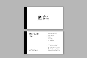 Black and White Business Card, a Business Card Template by wavebreak