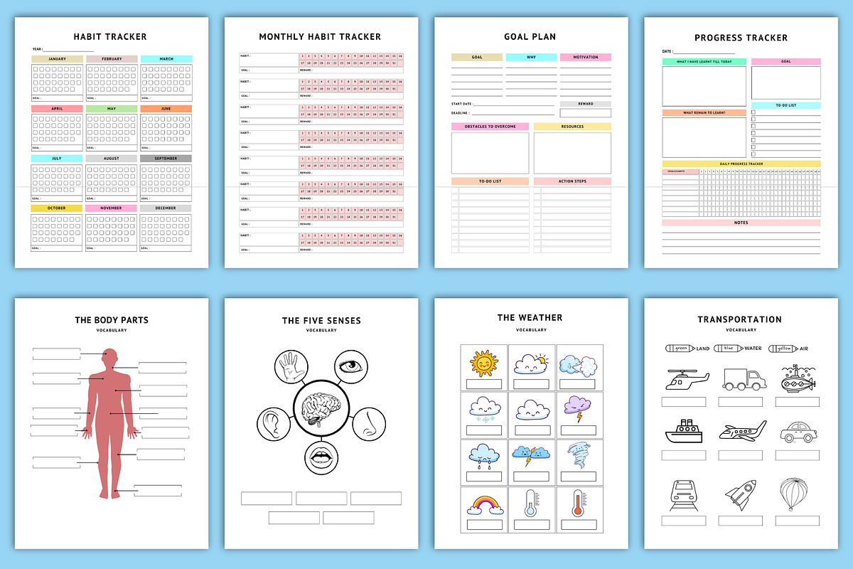 2025 Language Learning Planner, a Stationery Template by Designmela01 (Photo 4 of 5)