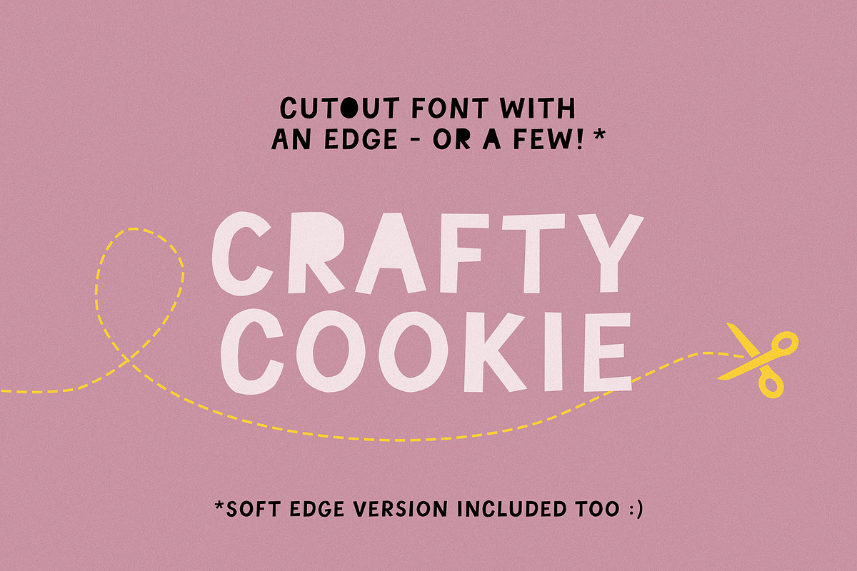 Crafty Cookie handmade cutout font, a Handwritten Font by Minna Kaario (Photo 1 of 12)