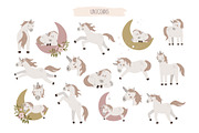 Unicorns, Moon & Rainbow, an Animal Illustration by Nadezhda Mikhailova (Thumbnail 2 of 16)