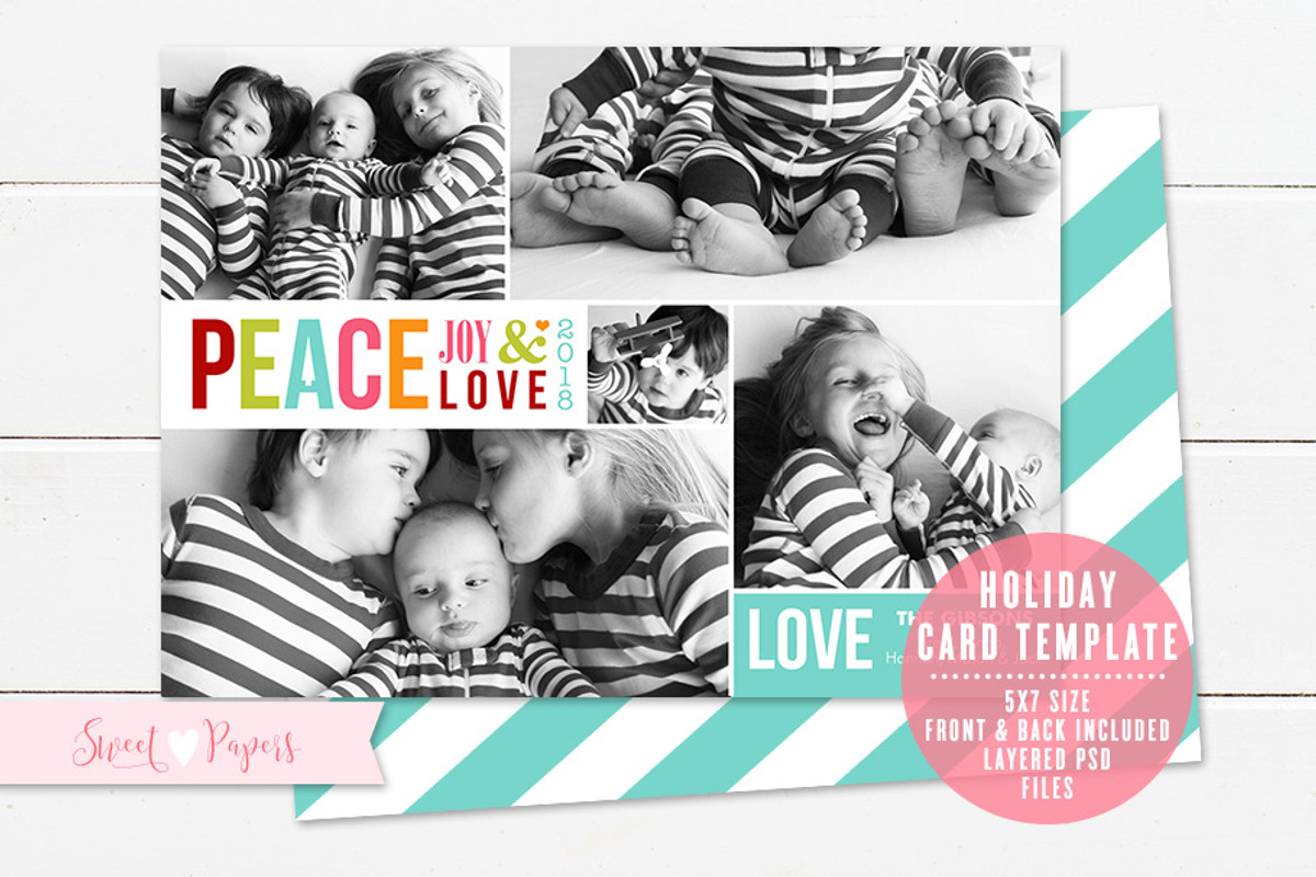 Holiday Photo Card Template, a Card Template by Sweet Papers