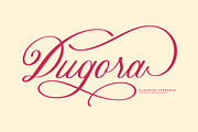 Dugora – Flourish Script Typeface, a Script Font by Arendxstudio (Thumbnail 1 of 10)