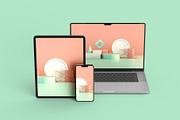 Macbook Pro iPad iPhone 13 Mockups, a Mac Mockup by Illusiongraphic (Thumbnail 8 of 34)