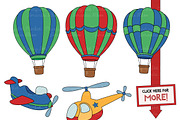 Transportation Clipart & Patterns, a Transportation Illustration by Amanda Ilkov (Thumbnail 2 of 3)