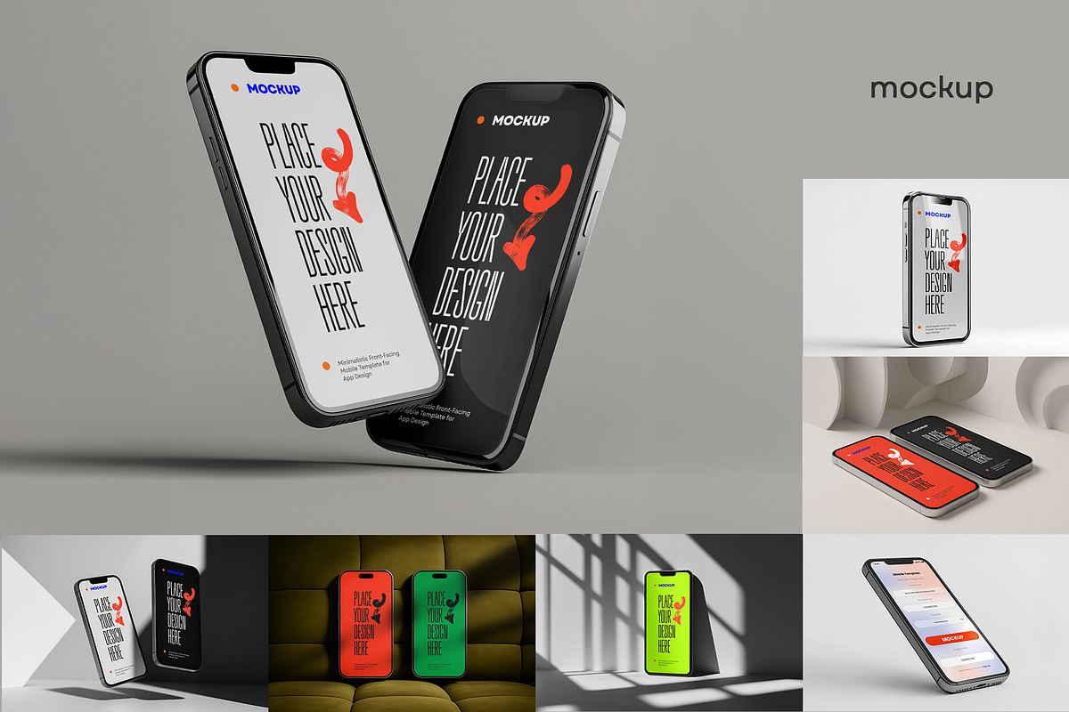 Smartphone Mockup Set, a Mockup by dpi (Photo 1 of 9)