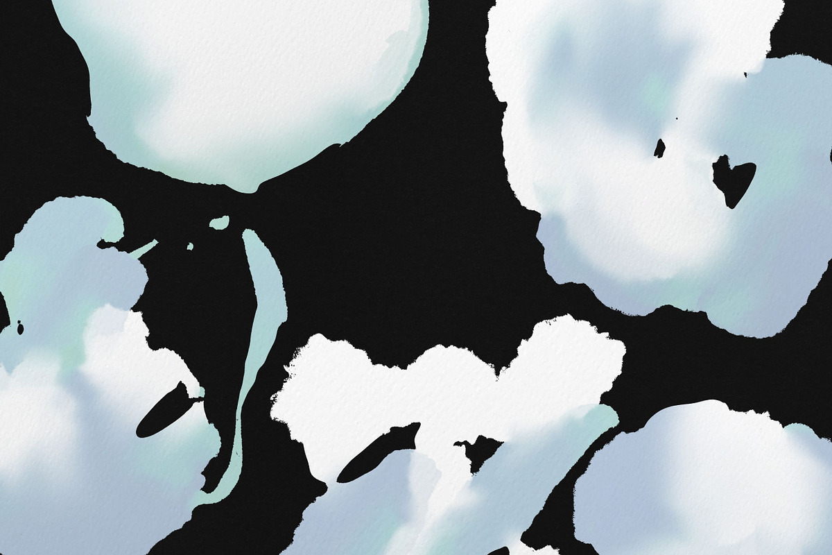Blue and White Watercolour Clip Art, a Decorative Illustration by Pixafied (Photo 4 of 4)
