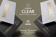 Simple Clear Business Card, a Business Card Template by Marvel (Thumbnail 1 of 5)