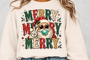 Merry Santa Christmas PNG, a Seasonal Illustration by Canvas Craft (Thumbnail 5 of 6)