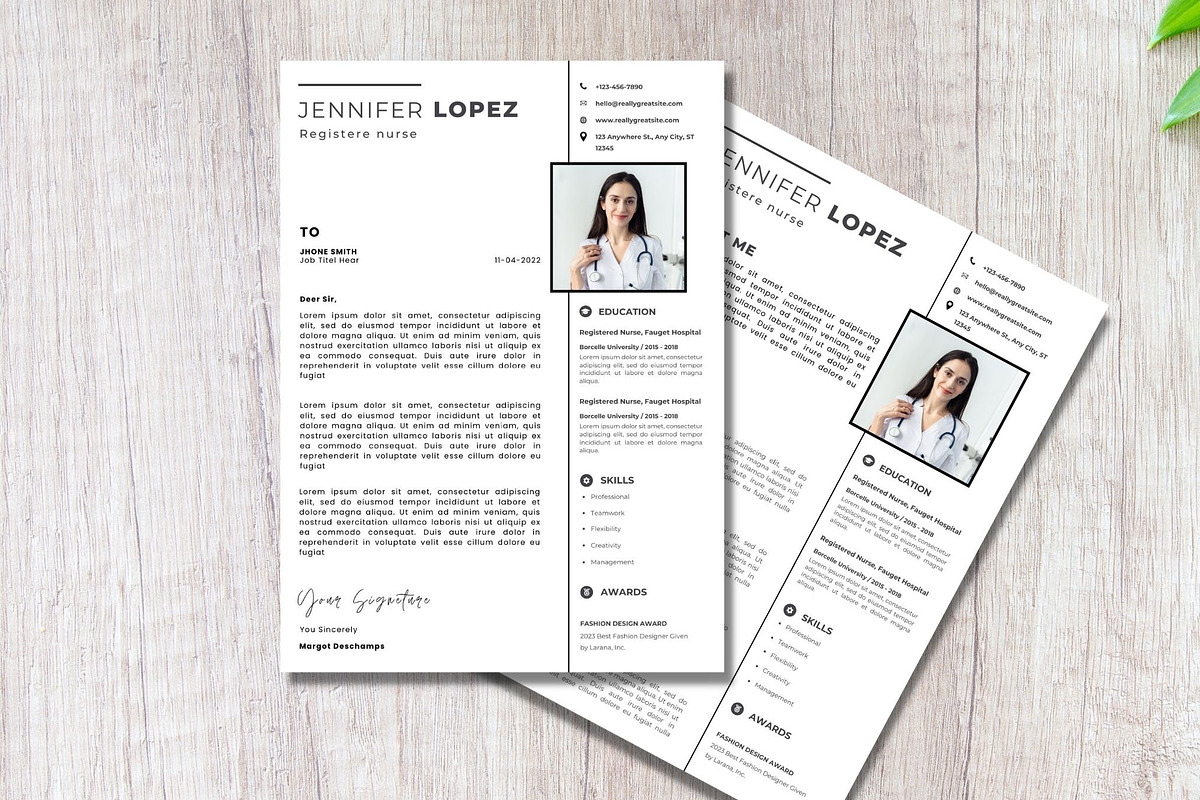 registered nurse resume template, a Resume Template by iloveTemplate (Photo 3 of 3)