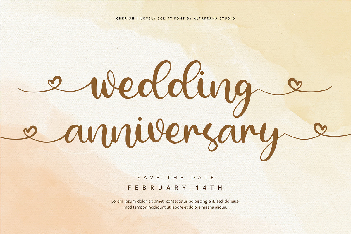 Cherish - Script Font, a Script Font by Alpaprana (Photo 5 of 13)