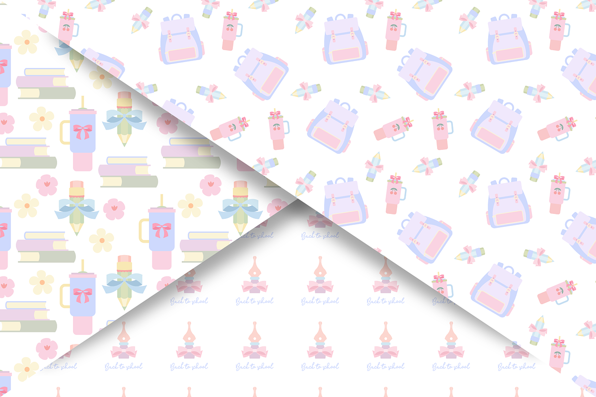 Back to School Pastel Patterns, a Pattern Graphic by Digitaliya (Photo 6 of 6)