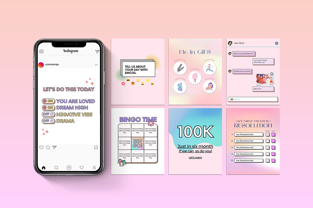 Instagram Aesthetic Gradient CANVA, a Social Media Template by Analogi Studio (Photo 33 of 36)