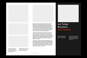 A4 Trifold Brochure Grid System