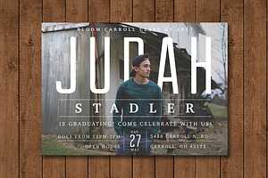 Typographic Graduation Invitation, an Invitation Template by Wink Design