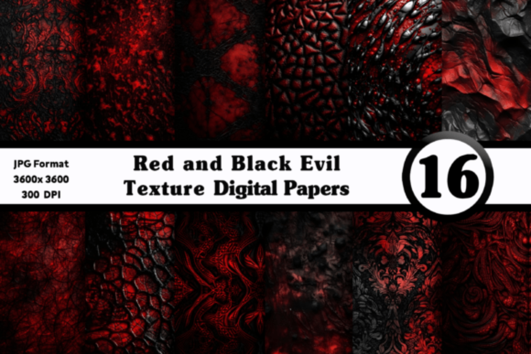 Red and Black Evil Textures, a Texture Graphic by Dizzy Art Studio