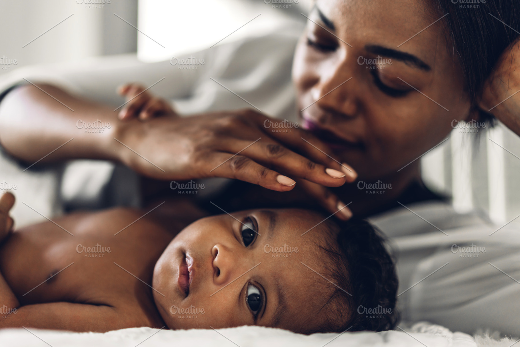 Portrait of enjoy happy love family african american mother play, a Person Photo by Art_Photo