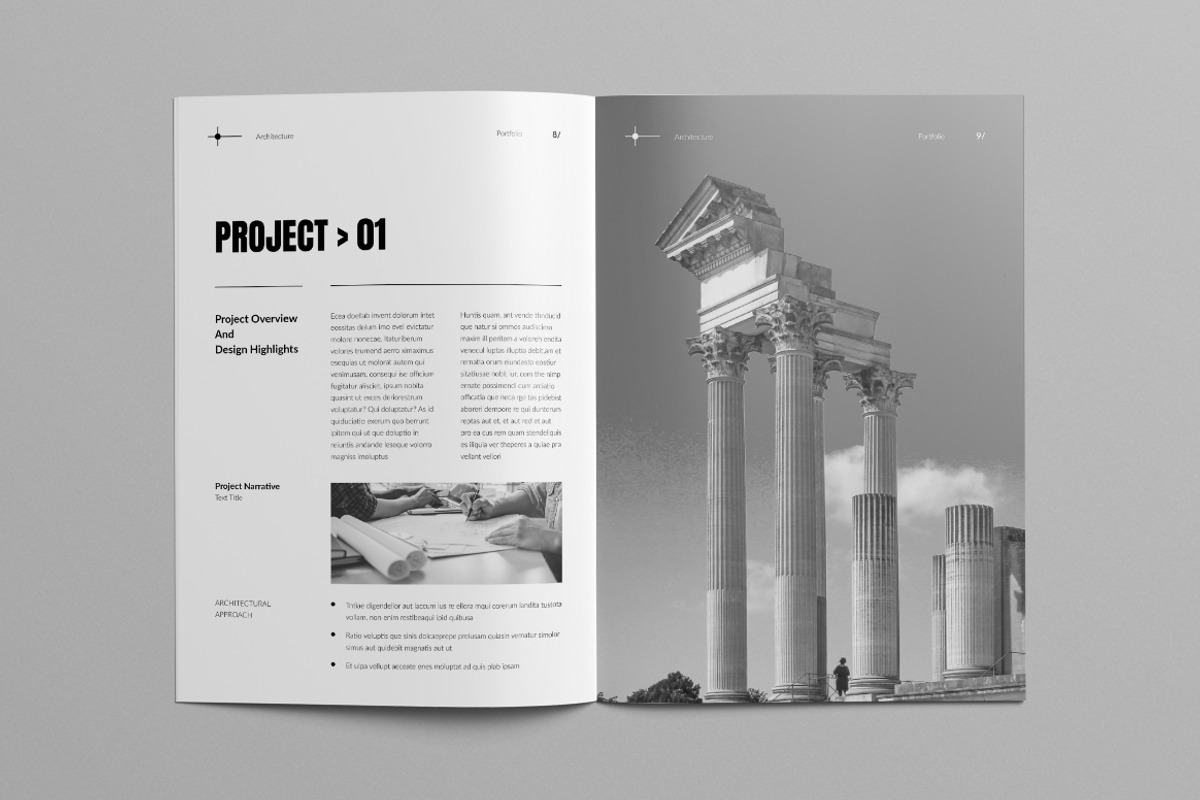 Architecture Portfolio Canva Layout, a Brochure Template by Pixelpick (Photo 5 of 9)