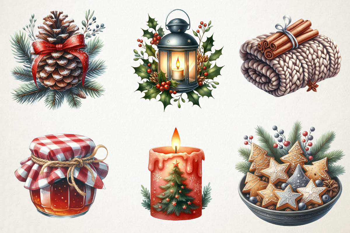 Cozy Christmas Vibes Clipart Bundle, an Illustration by RobertsArt (Photo 6 of 7)