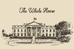 White House in Washington DC, an Illustration by TheMountBirdStudio