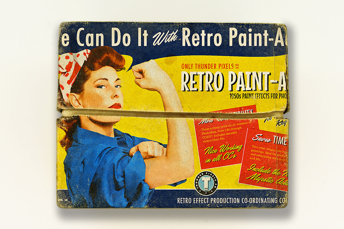 Retro Paint-Act - PS Action + Kit, an Action Add-On by Thundr Co. (Photo 9 of 10)