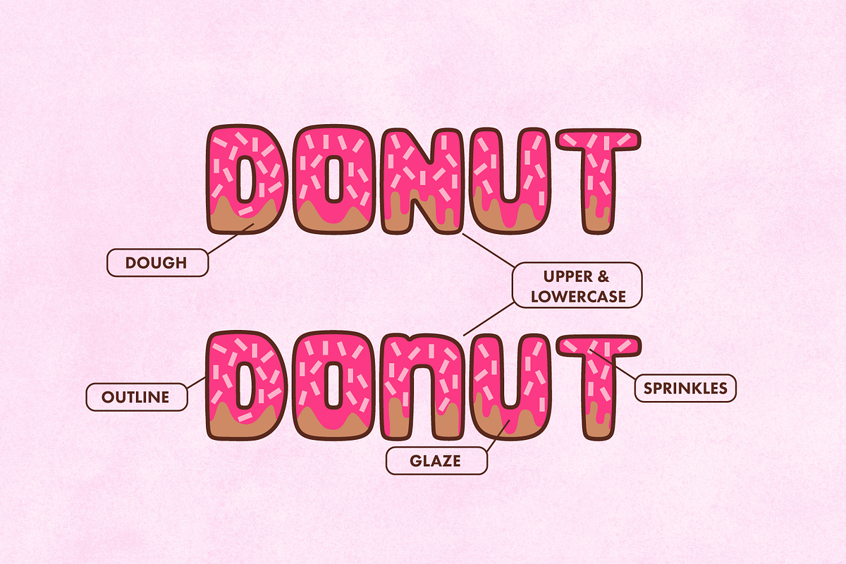 Donut Duo - a delightful font duo, a Font by Amber Nest Design (Photo 7 of 12)
