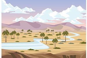 Desert With River