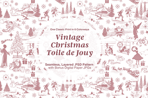 Vintage Christmas Seamless Pattern