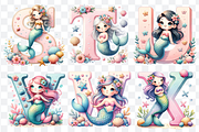 Mermaid Alphabet Font & Numbers, a Symbol Font by Bubble Pixel (Thumbnail 6 of 8)