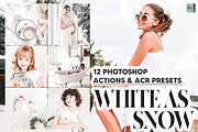 12 White As Snow Photoshop Actions, an Action Add-On by Hue Palettte Studio (Thumbnail 1 of 10)