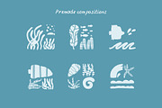 200+ OCEAN CLIPARTS - HAND DRAWN, a Seasonal Illustration by JuDesign (Thumbnail 13 of 23)