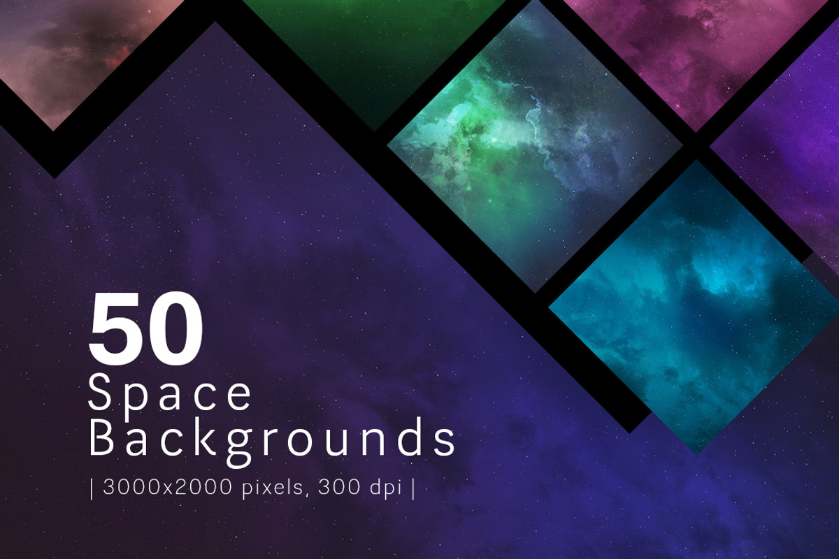 50 Space Backgrounds, a Texture Graphic by Freezerondigital (Photo 1 of 7)