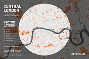 London Map – Orange, an Illustration by MetroMaps (Thumbnail 3 of 3)