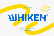 Whiken Playful Display Font, a Sans Serif Font by Jaruka (Thumbnail 1 of 7)
