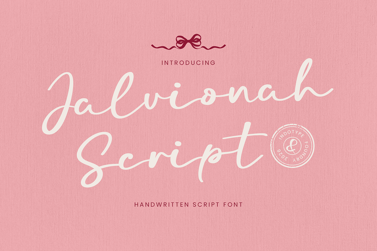 Jalvionah - Script Font, a Script Font by Indotype Foundry (Photo 1 of 10)