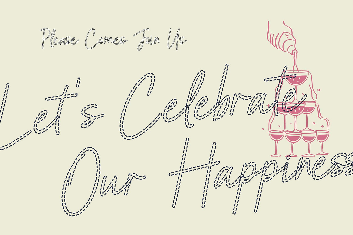 CS Gelda Dashed, a Script Font by Craft Supply Co. (Photo 5 of 8)