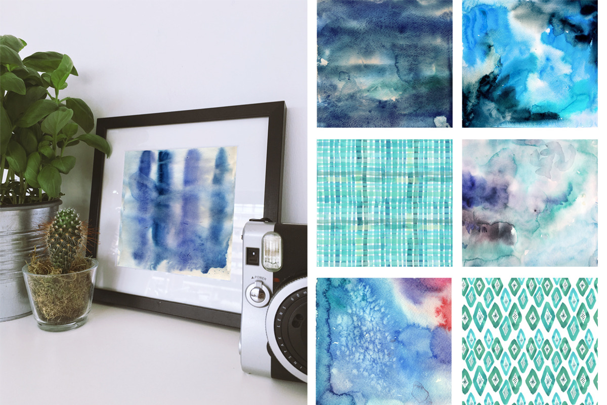 Oceanic watercolor collection!, a Texture Graphic by holaholga (Photo 6 of 7)