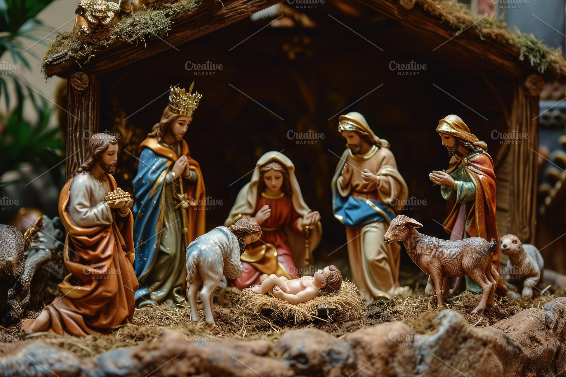 A Nativity Scene of the Birth of Jes, a Photo by Iftikhar Alam